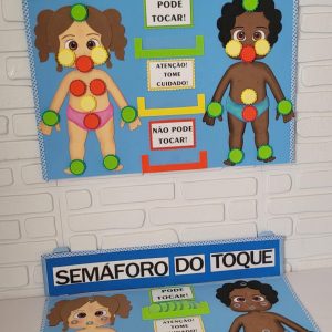 semáforo do toque para prevenção ao abuso sexual infantil